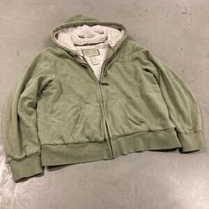 vintage y2k fur lined green tea hoodie